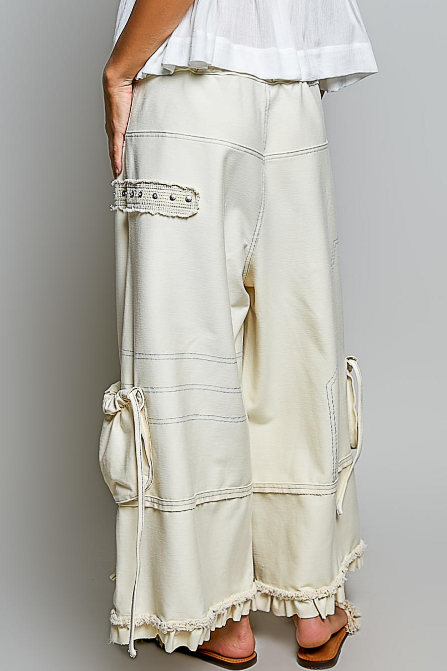 GKP79 Natural | Pol Cotton Twill Denim Pants | Natural | Sizes S-L - Picture 3 of 9